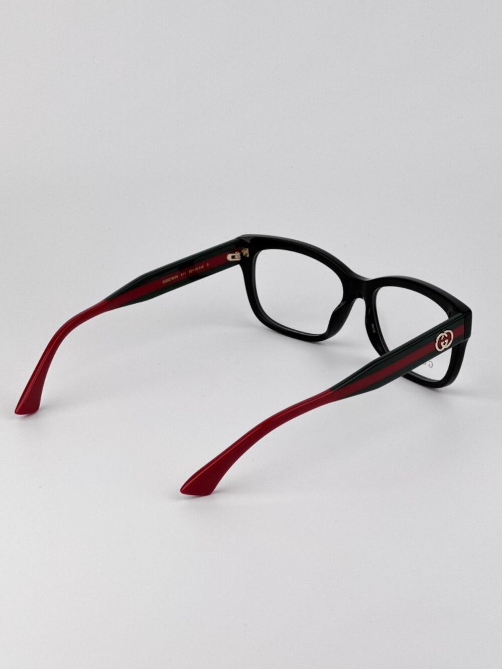 Gucci GG0278ON 011 Rectangle Eyeglasses – Black Green | Unisex Designer Frames - Picture 4 of 12